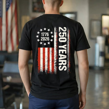 Happy 250 Years Birthday USA Shirt | Patriotic 4th of July 1776–2026 T-Shirt