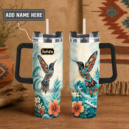 Tropical Hummingbird Dream Personalized Tumbler