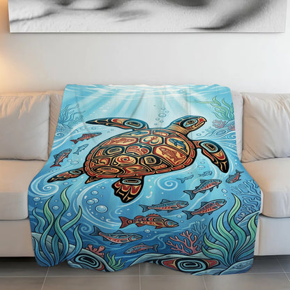 Sacred Turtle Ocean Personalized Premium Blanket