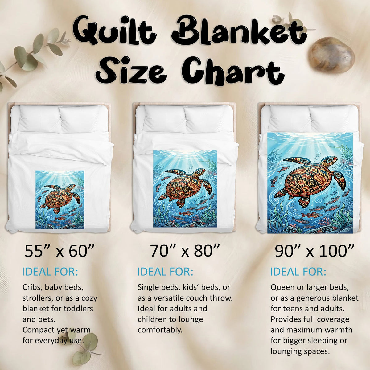 Sacred Turtle Ocean Personalized Premium Blanket