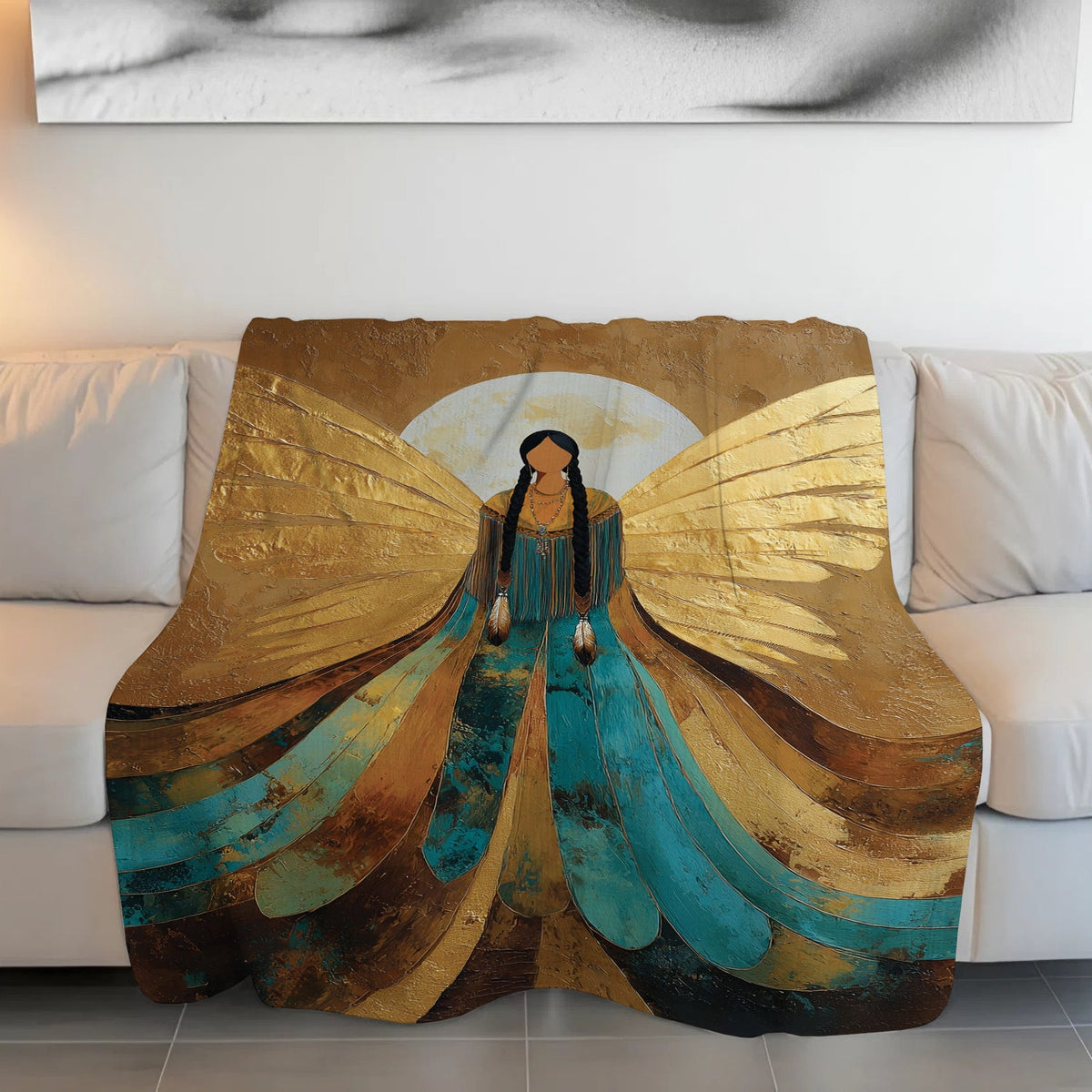 Sacred Winged Woman Personalized Premium Blanket
