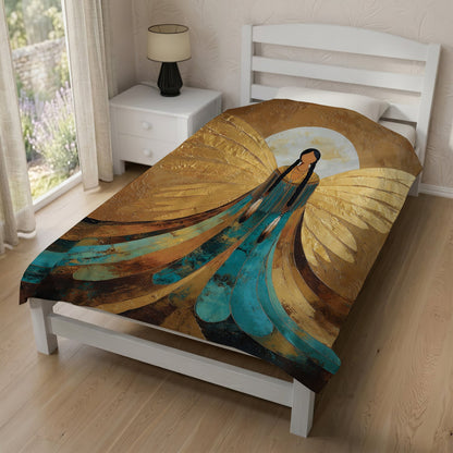 Sacred Winged Woman Personalized Premium Blanket