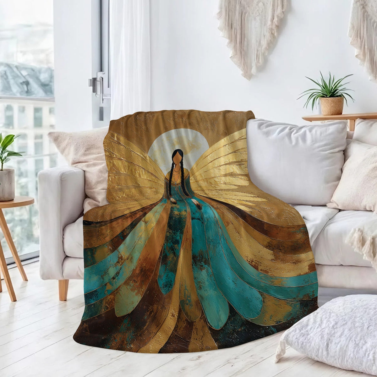 Sacred Winged Woman Personalized Premium Blanket
