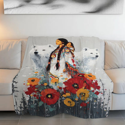 Mother Bear Spirit Personalized Premium Blanket