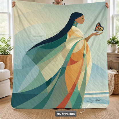 Butterfly Woman Spirit Personalized Premium Blanket