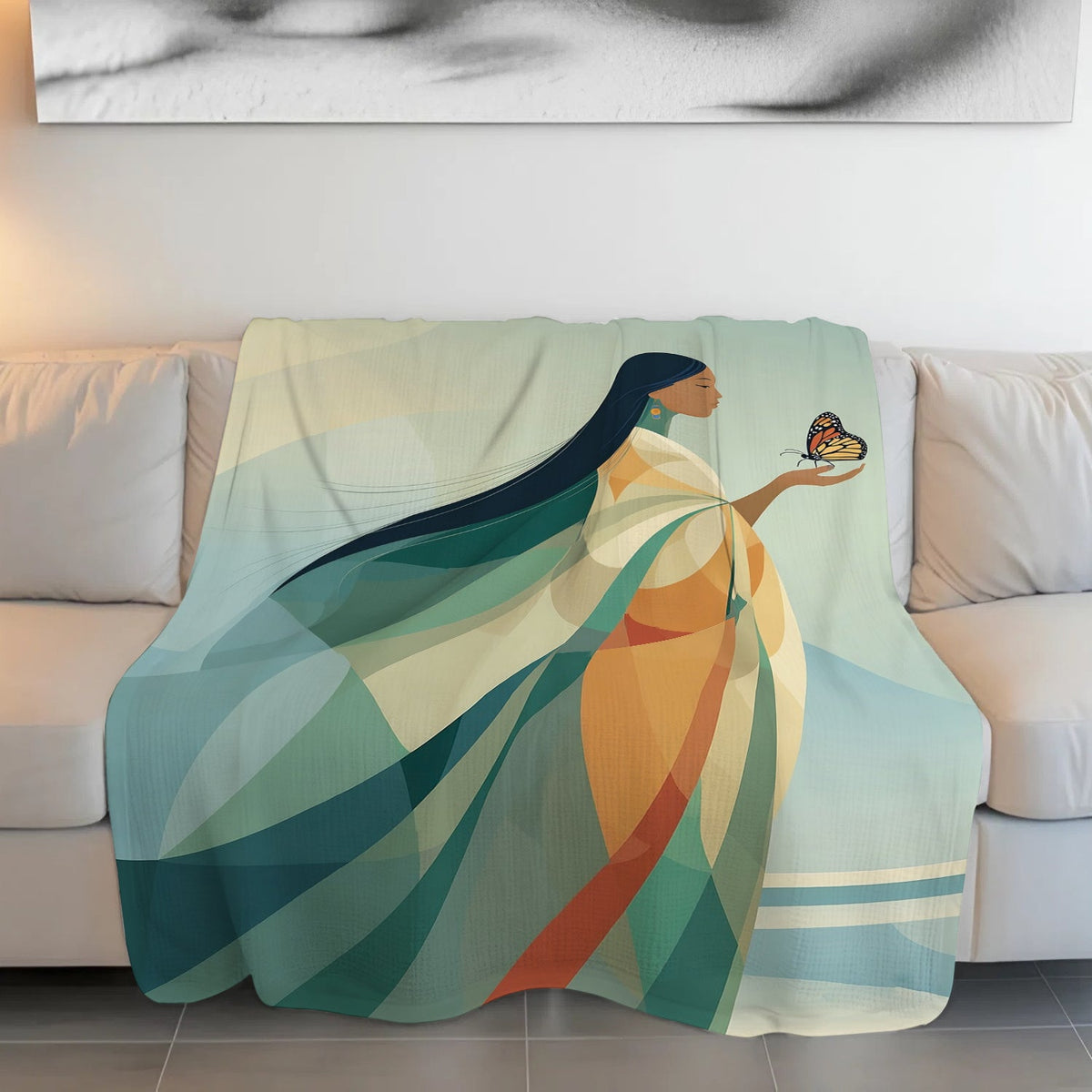 Butterfly Woman Spirit Personalized Premium Blanket