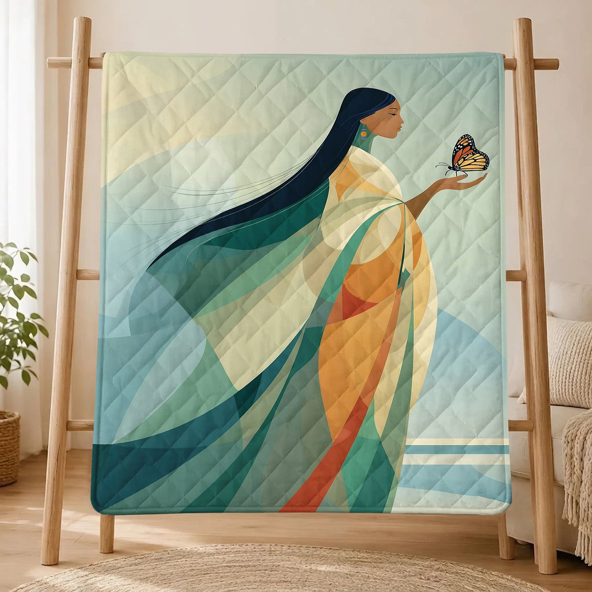 Butterfly Woman Spirit Personalized Premium Blanket