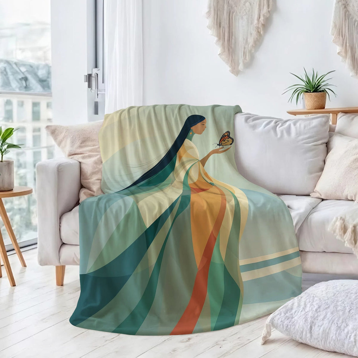 Butterfly Woman Spirit Personalized Premium Blanket