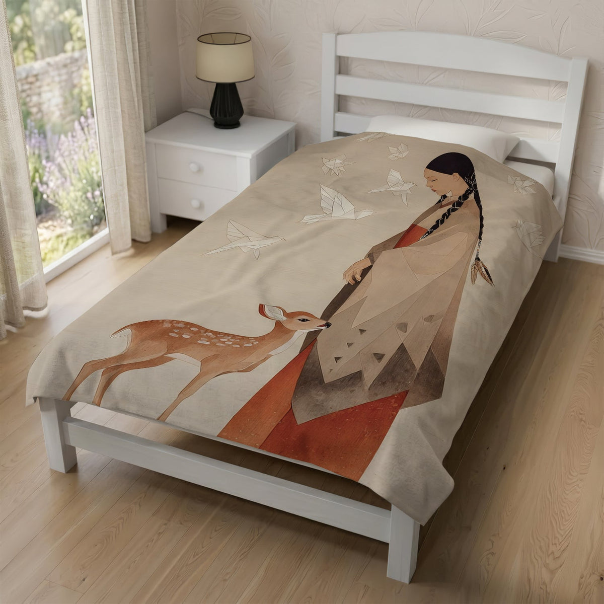 Sacred Woman Deer Spirit Personalized Premium Blanket