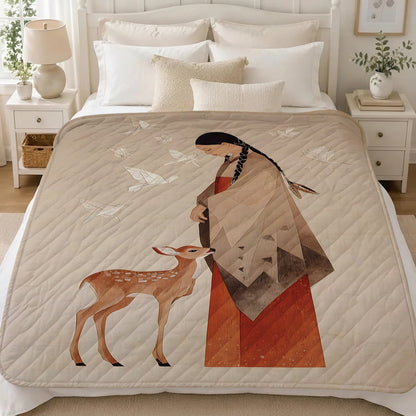 Sacred Woman Deer Spirit Personalized Premium Blanket