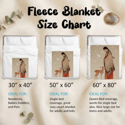 Sacred Woman Deer Spirit Personalized Premium Blanket