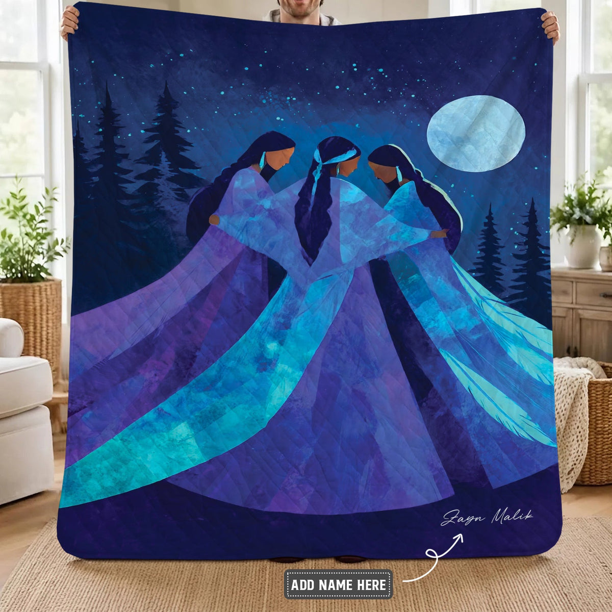 Sisters of the Moon Spirit Personalized Premium Blanket