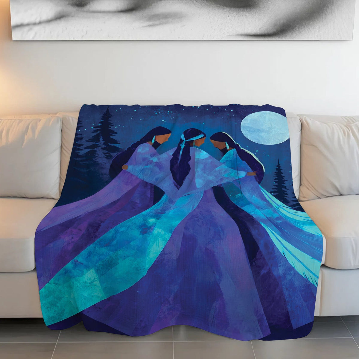 Sisters of the Moon Spirit Personalized Premium Blanket