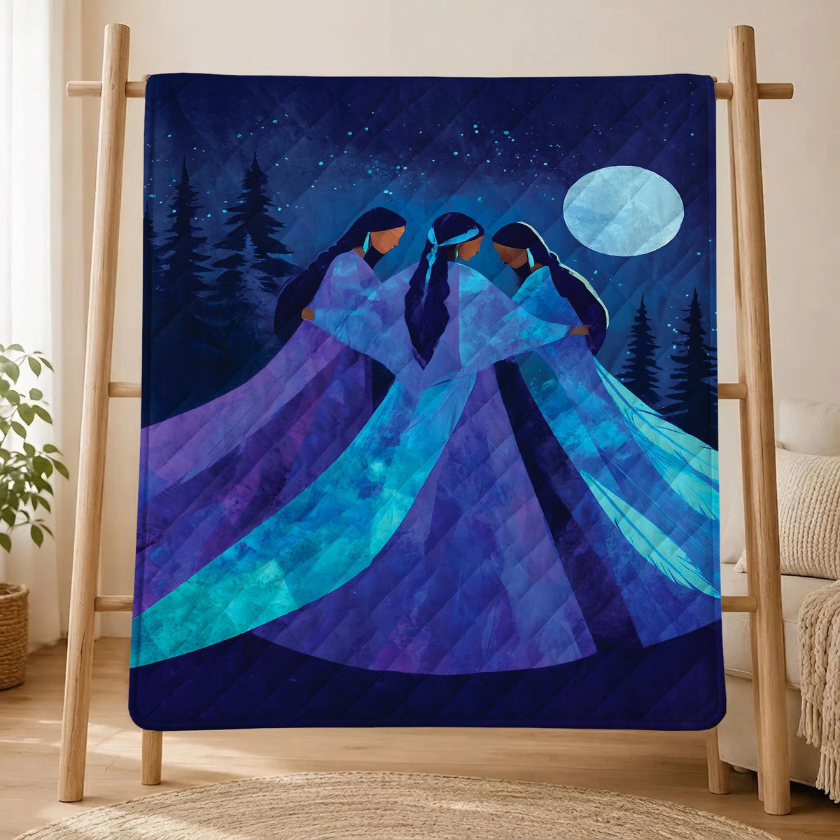 Sisters of the Moon Spirit Personalized Premium Blanket