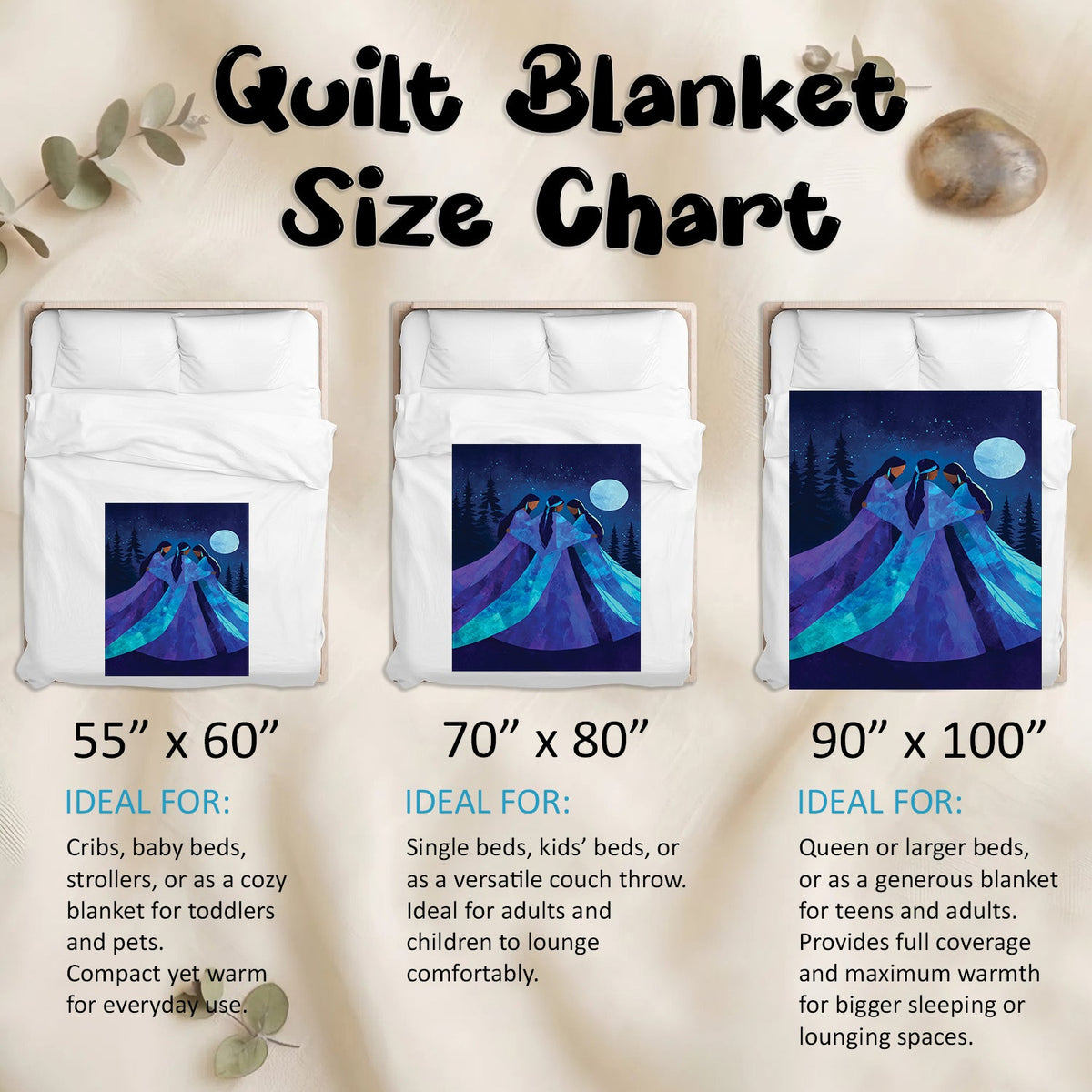 Sisters of the Moon Spirit Personalized Premium Blanket