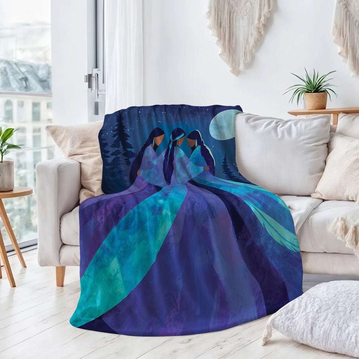 Sisters of the Moon Spirit Personalized Premium Blanket