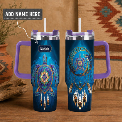 Turtle Dreamcatcher Harmony Personalized Tumbler