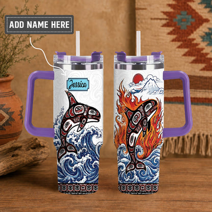 Orca Spirit Warrior Personalized Tumbler