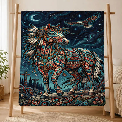 Moonlit Horse Legacy Personalized Premium Blanket