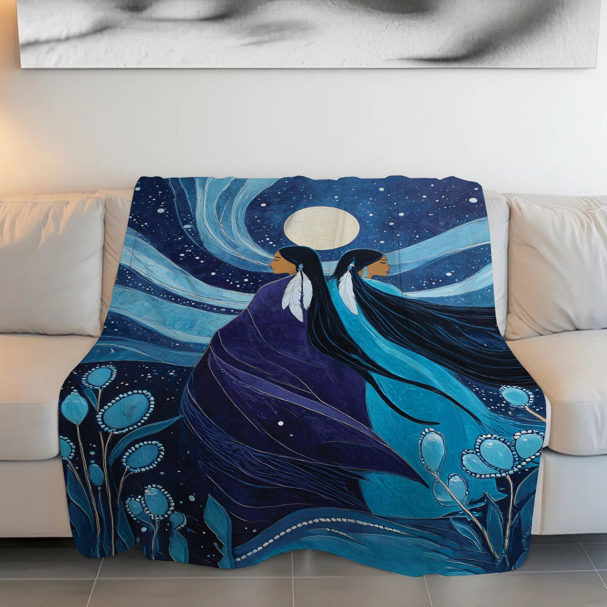 Moonlit Sisters Spirit Personalized Premium Blanket
