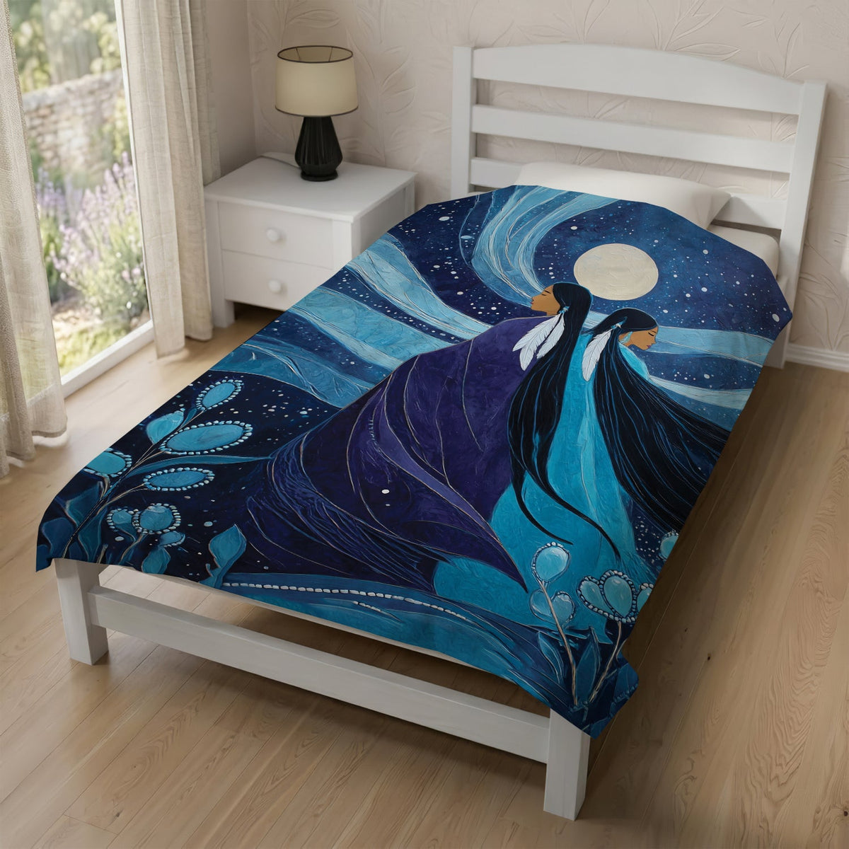 Moonlit Sisters Spirit Personalized Premium Blanket