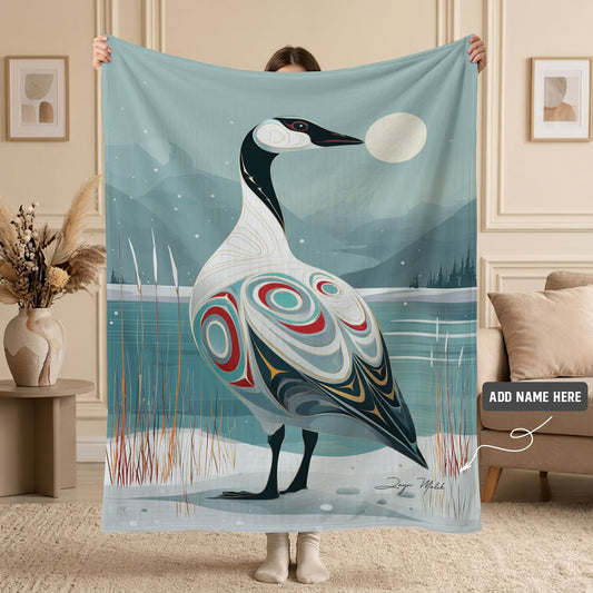 Moonlit Goose Serenity Personalized Premium Blanket