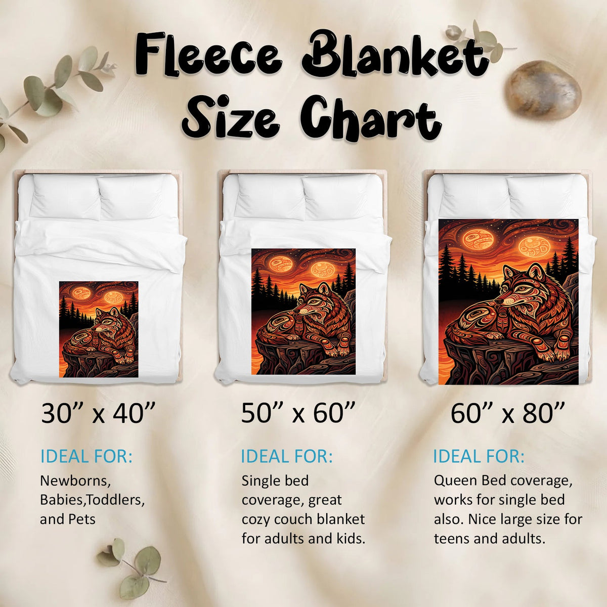 Moonlit Wolf Guardian Personalized Premium Blanket