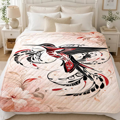 Crimson Hummingbird Flight Personalized Premium Blanket