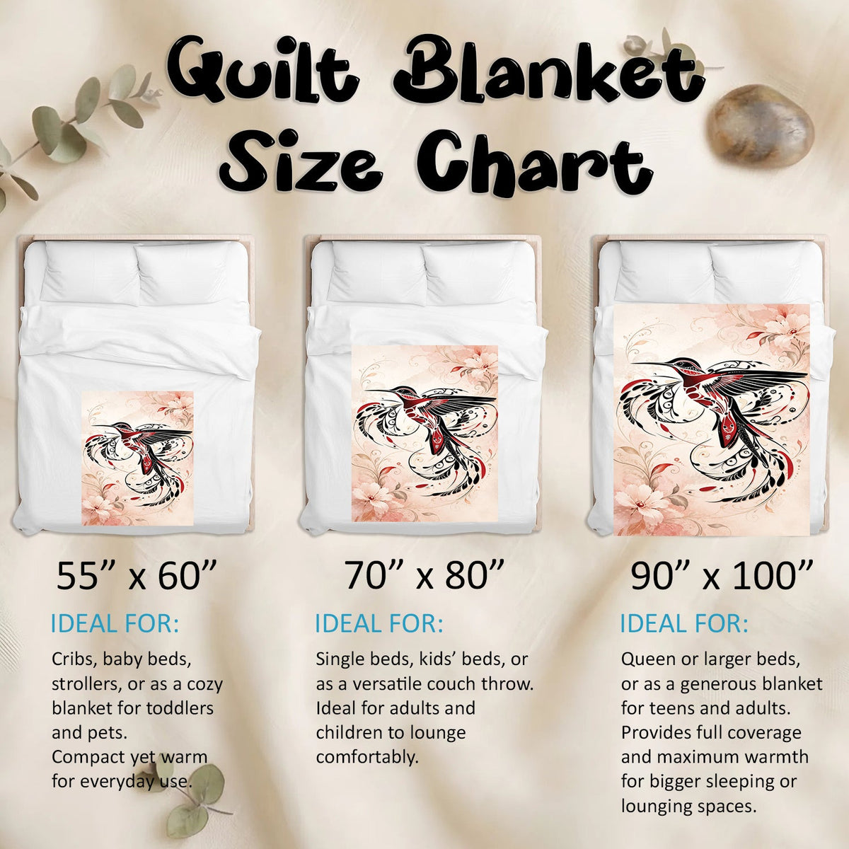 Crimson Hummingbird Flight Personalized Premium Blanket