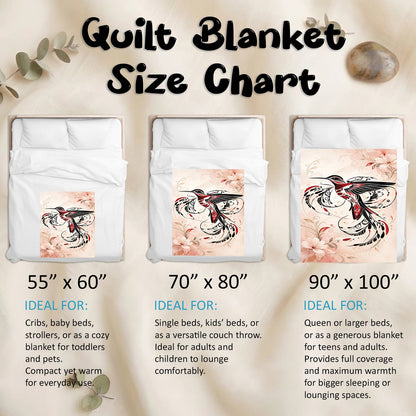 Crimson Hummingbird Flight Personalized Premium Blanket