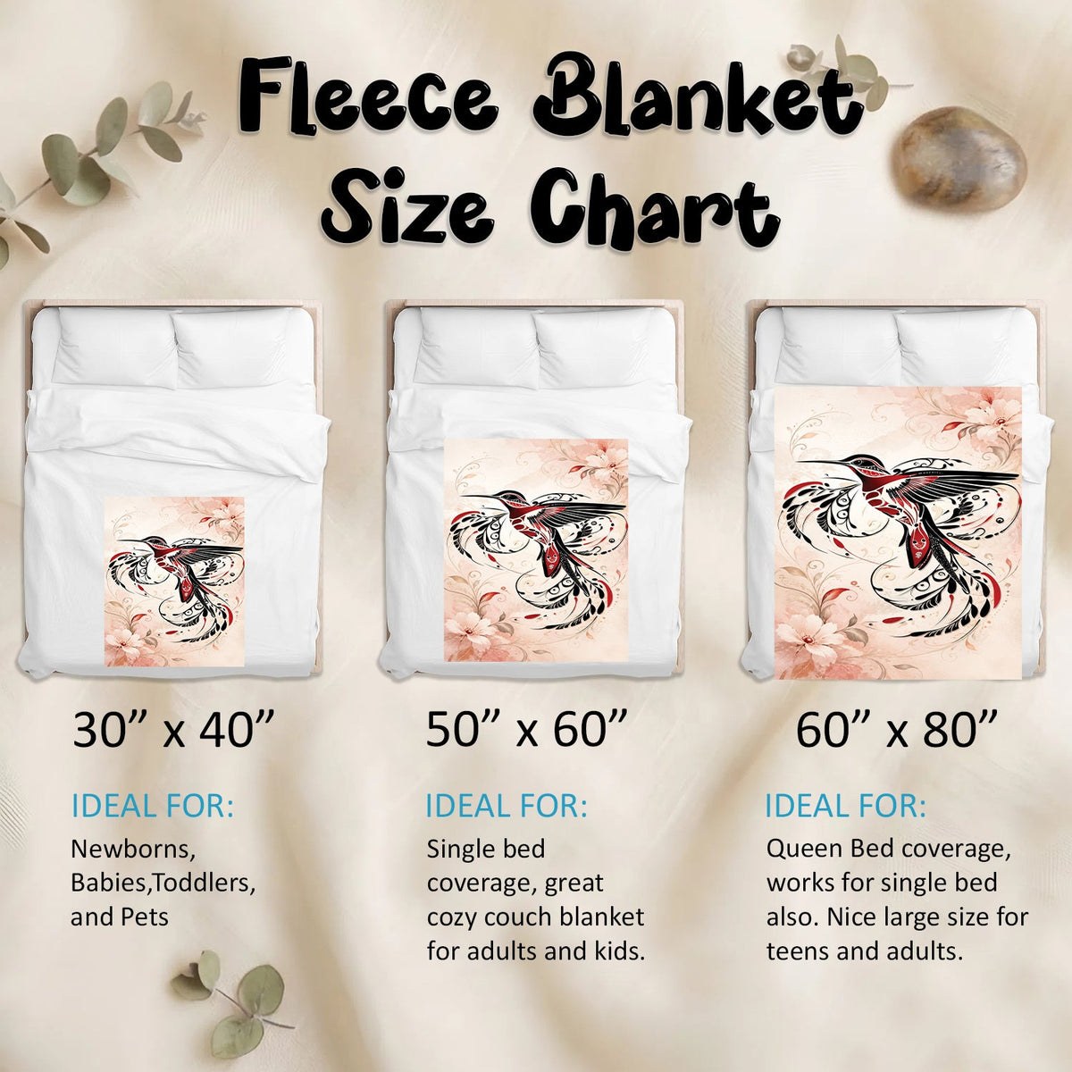 Crimson Hummingbird Flight Personalized Premium Blanket