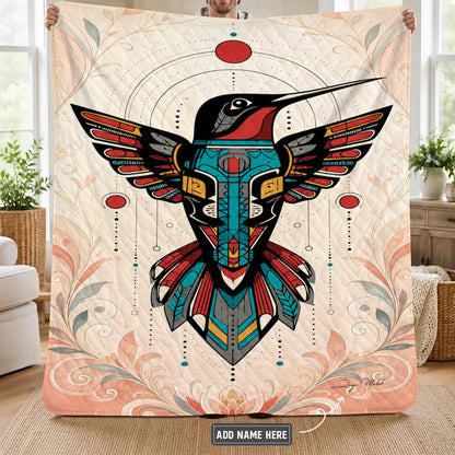 Celestial Hummingbird Legacy Personalized Premium Blanket