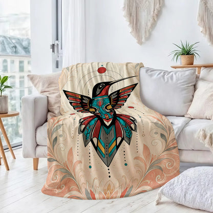 Celestial Hummingbird Legacy Personalized Premium Blanket