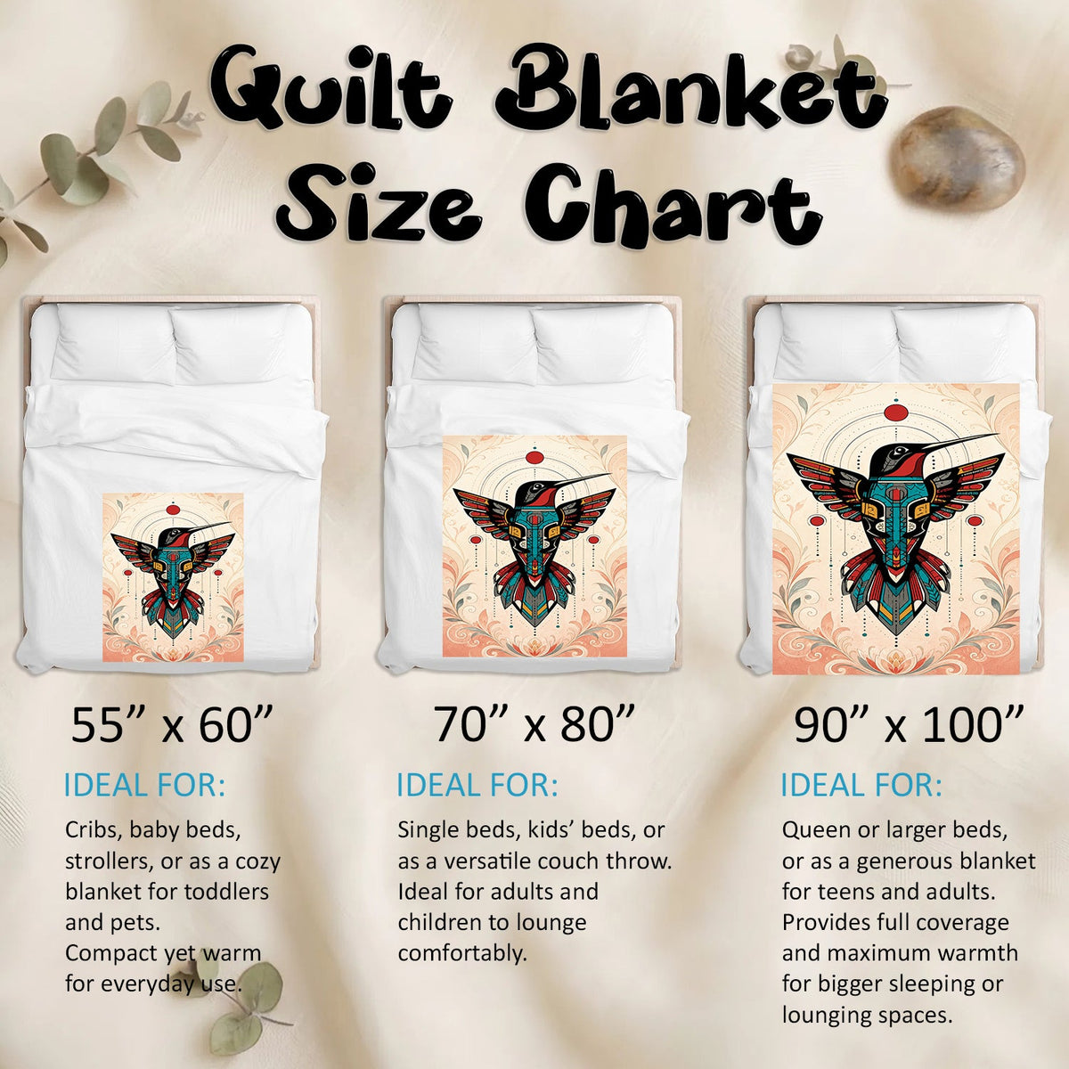 Celestial Hummingbird Legacy Personalized Premium Blanket