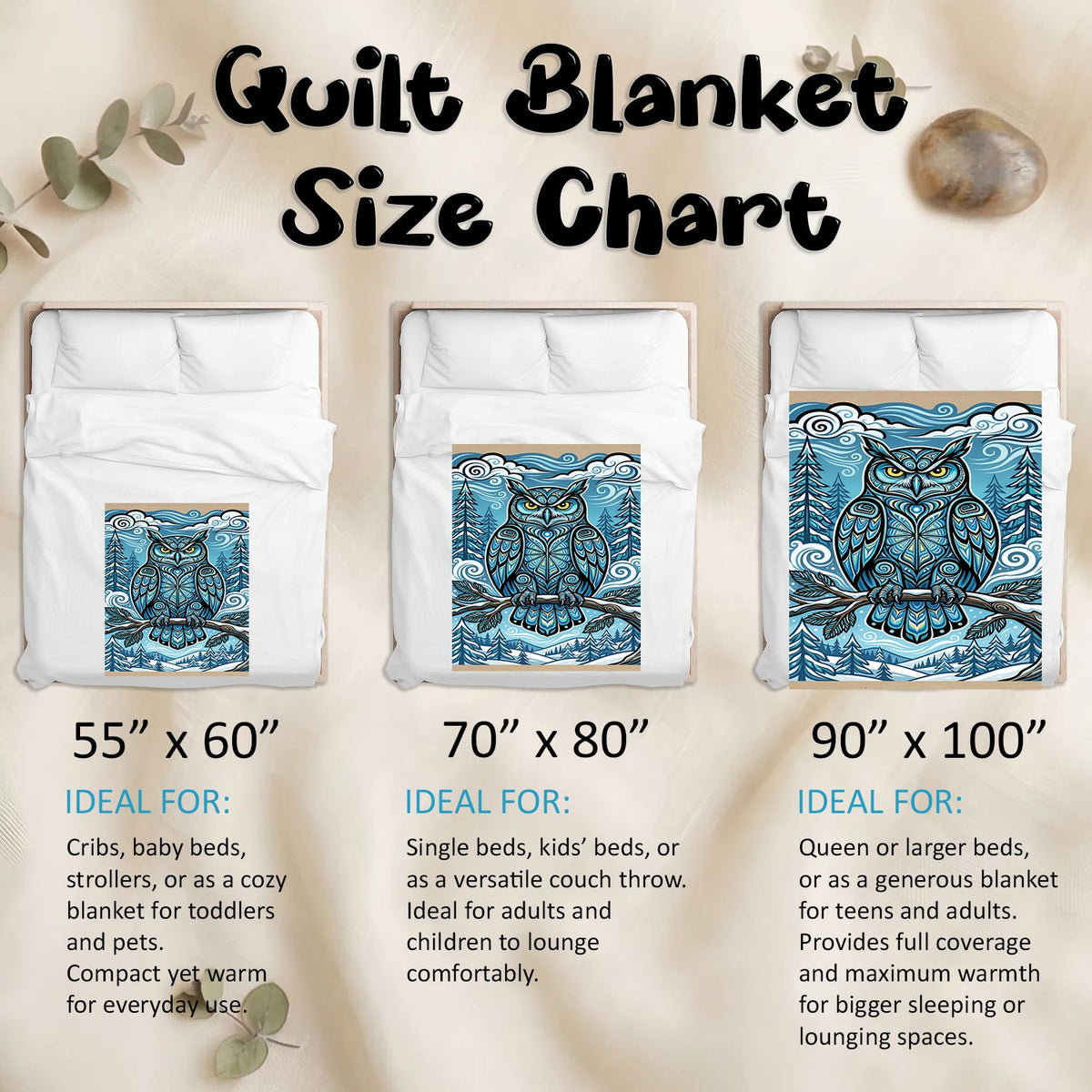 Owl Legacy Personalized Premium Blanket
