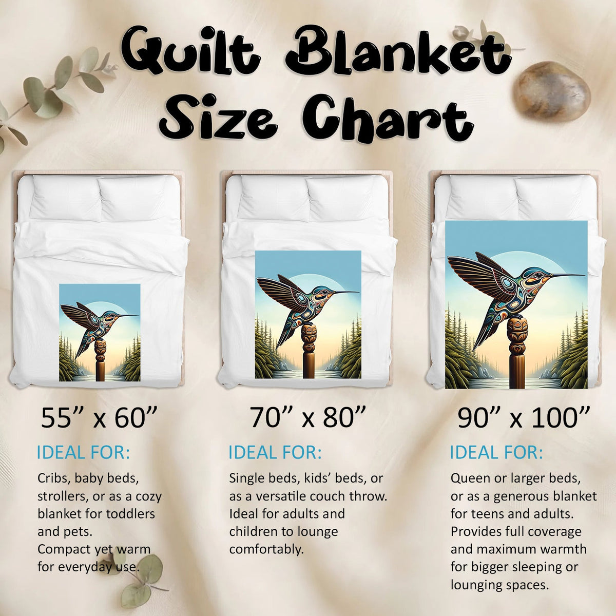 Hummingbird Totem Journey Personalized Premium Blanket