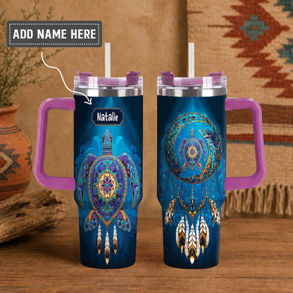 Turtle Dreamcatcher Harmony Personalized Tumbler