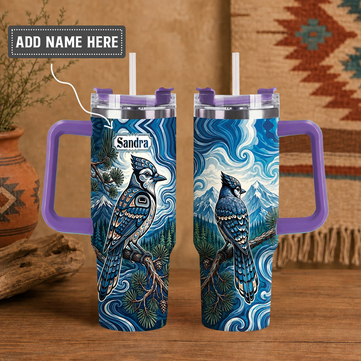 Blue Jay Wilderness Personalized Tumbler