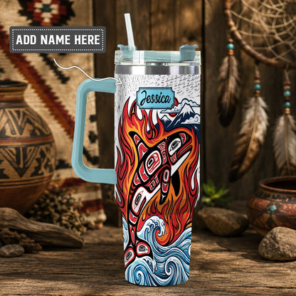Orca Wave Journey Personalized Tumbler