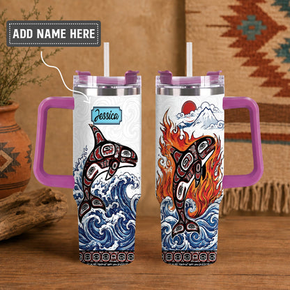 Orca Spirit Warrior Personalized Tumbler