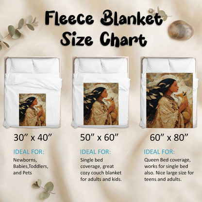 Whispering Fox Woman Personalized Premium Blanket