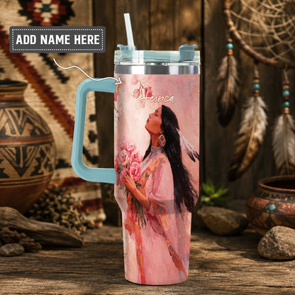 Rose Woman Elegance Personalized Tumbler