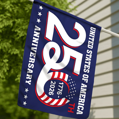 Patriotic 250th Anniversary 1776 2026 United States of America Semiquincentennial Grommet Flag