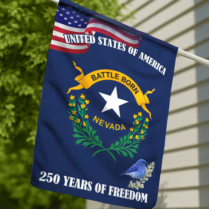 USA 250th Anniversary Garden Flag, 2026 Patriotic Bluebird Yard Banner, Semiquincentennial Decor ,Veteran Gift Outdoor