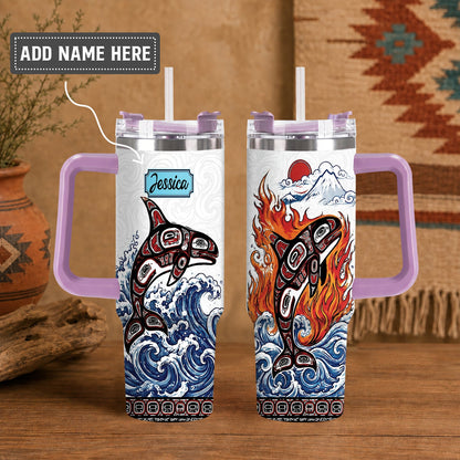 Orca Spirit Warrior Personalized Tumbler