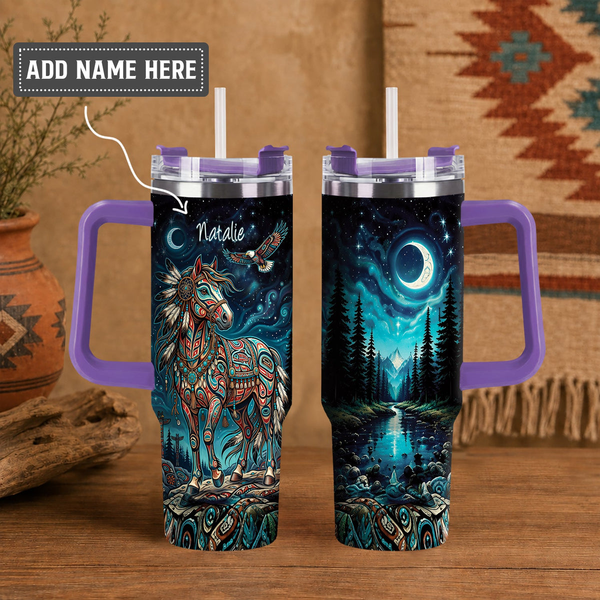 Mystic Horse Spirit Personalized Tumbler