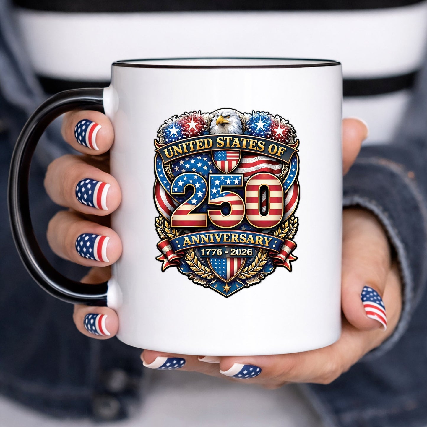 USA 250th Anniversary Eagle Decal – American Flag 1776-2026 Patriot Sticker for Car