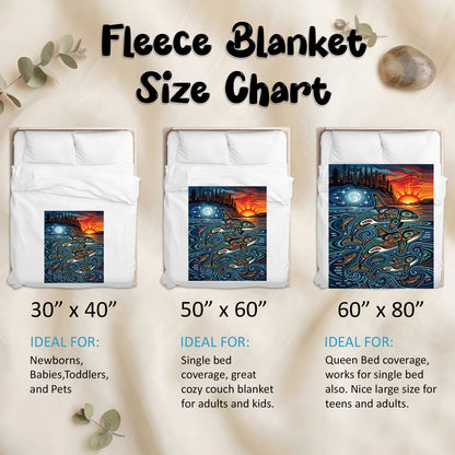 Moonlit Orca Journey Personalized Premium Blanket