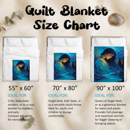 Turquoise Woman Grace Personalized Premium Blanket