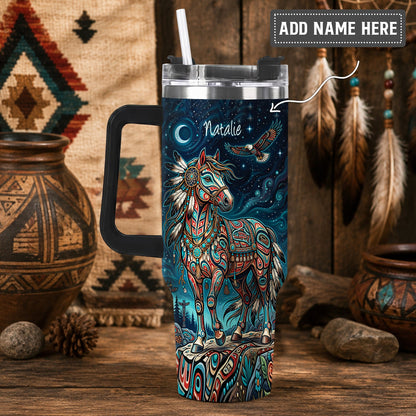 Moonlit Horse Legacy Personalized Tumbler